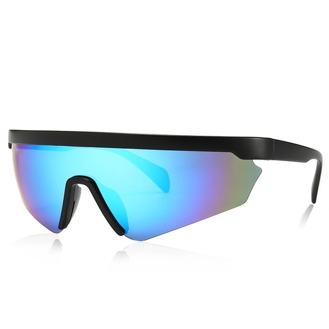 Gepolariseerde Zonnebril Oversize Shield Uit Eén Stuk PC Frame UV400 Buitensporten Modern Unisex