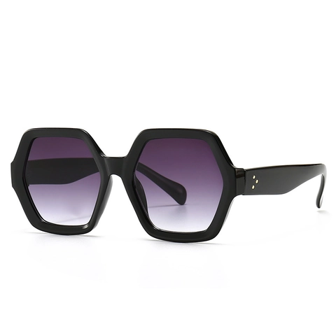 Occhiali Da Sole Esagonali Oversize Retro Vintage Grande Montatura Poligonale Gradiente Di Tendenza UV400 Per Donne Uomini