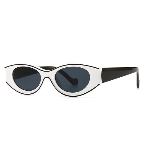 Occhiali Da Sole Retro Cat Eye Montatura PC Protezione UV400 Colori Contrastanti Stile Rock Y2K Per Donna Uomo