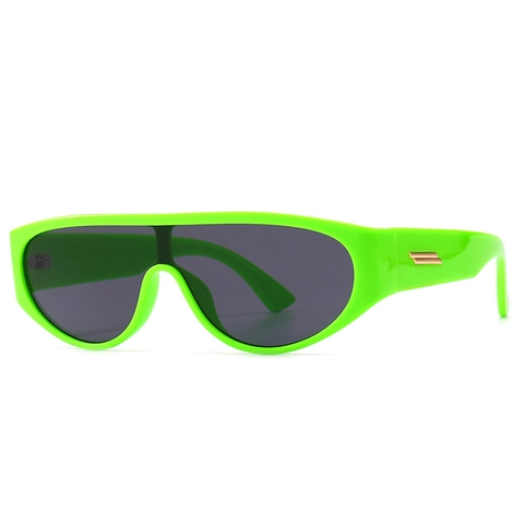 Retro Moderne Geïntegreerde Grote Schild Zonnebril PC Frame UV400 Mode INS Street Style Unisex Brillen