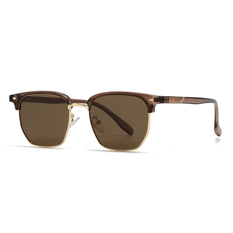 Occhiali Da Sole Polarizzati Retro Uomo Donna Classico Clubmaster Protezione UV400 Montatura Plastica Metallo Quadrato
