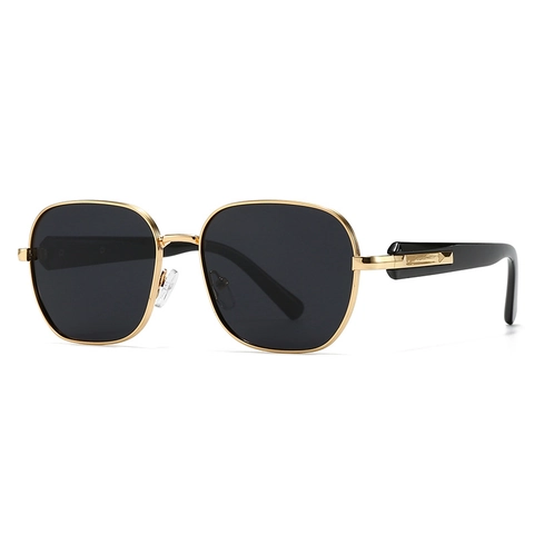 Retro Square Polarized Sunglasses UV400 Protection PC Metal Frame Vintage Street Style Eyewear For Men And Women