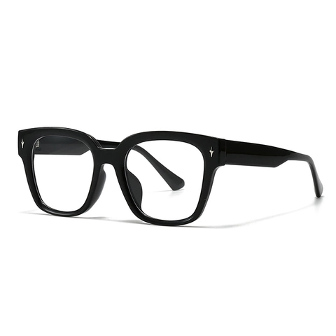 Sunglasses Vintage Square Large Frame UV400 Protection Fashion Retro Plastic Eyewear With Star Metal Rivets For Women Men
