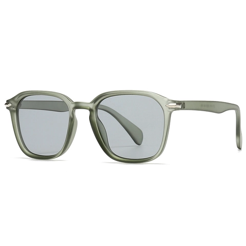 Retro Square Sunglasses Polarized UV400 Protection PC Lens Silver Rivet Decoration Modern INS Style Unisex