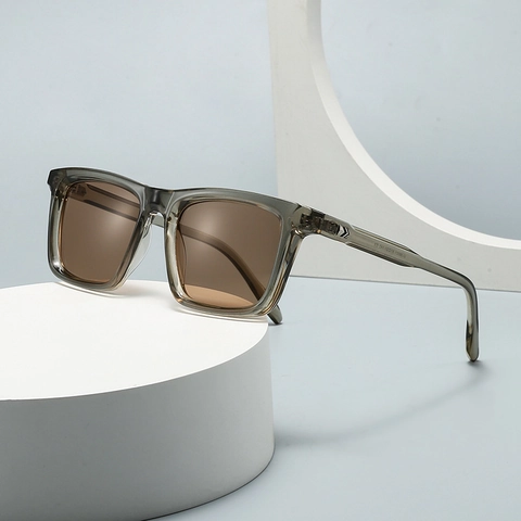 Square Frame Sunglasses PC Plastic Frame UV400 Protection Street Fashion Retro Metal Stud Decoration Unisex Eyewear