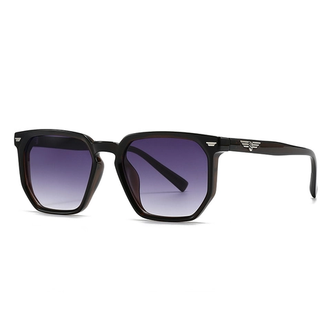 Gafas De Sol Polígono Cuadrado Plástico Marco De Metal Lente PC UV400 Protección Vintage Ins Moda Street Style Unisex