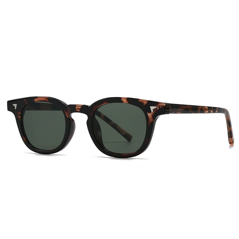 Occhiali Da Sole Rotondi Retrò Protezione UV400 Montatura PC Lente Resina Rivetto Metallo Ala Unisex