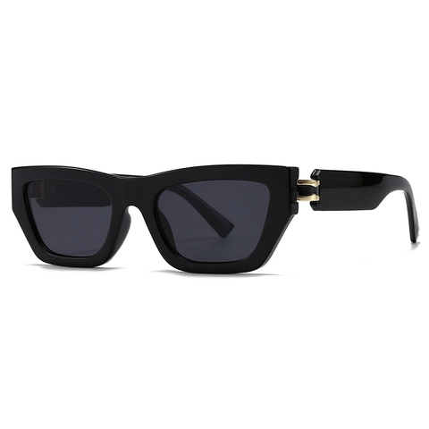 Vintage Square Sunglasses UV400 Protection PC Frame Metal Hinge Retro Rectangular Eyewear For Women