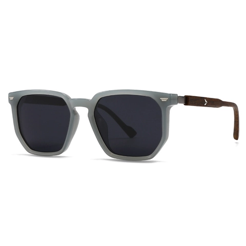 Retro Square Polarized Sunglasses UV400 Protection PC Frame Wood Grain Temples Fashion Unisex Eyewear For Driving Outdoor