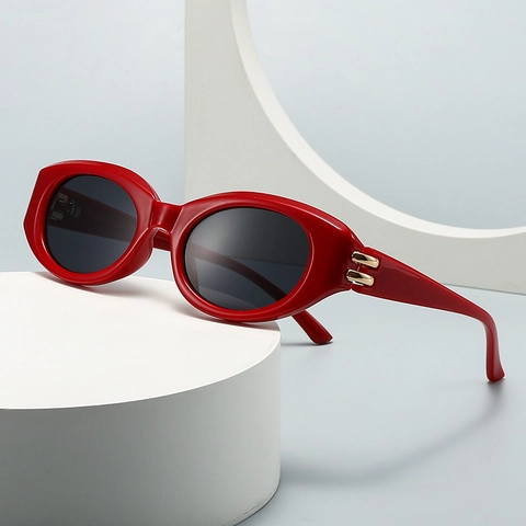 Vintage Square Oval Sunglasses For Women Men PC Frame UV400 Protection Retro Luxury Streetwear Outdoor Eyewear Golden Metal Decoration