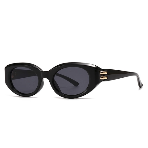 Vintage Square Oval Sunglasses For Women Men PC Frame UV400 Protection Retro Luxury Streetwear Outdoor Eyewear Golden Metal Decoration