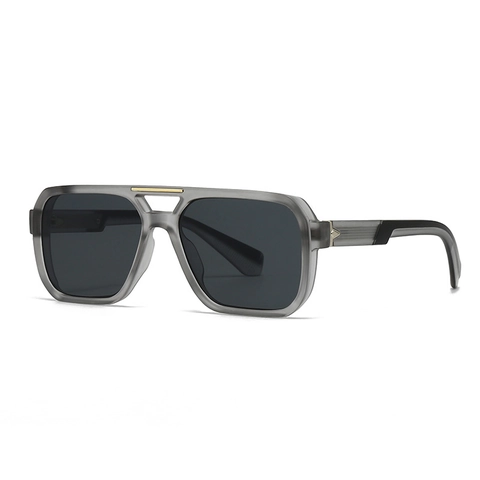Retro Square Sunglasses Large Frame UV400 Protection PC Frame Metal Decoration Unisex Vintage Outdoor Eyewear