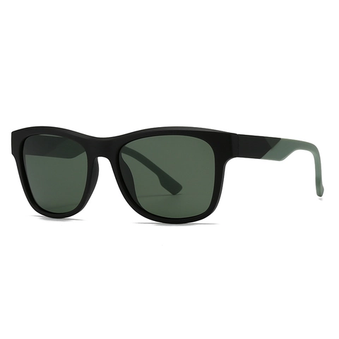 Occhiali Da Sole Polarizzati Quadrati Classici Da Uomo Protezione UV400 Montura PC Aste Geometriche Colorate Accessorio Di Moda Guida