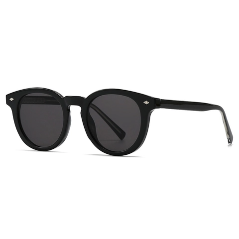 Gafas De Sol Redondas Material PC Protección UV400 Estilo Retro Vintage Gafas Moda Unisex Detalle Remache