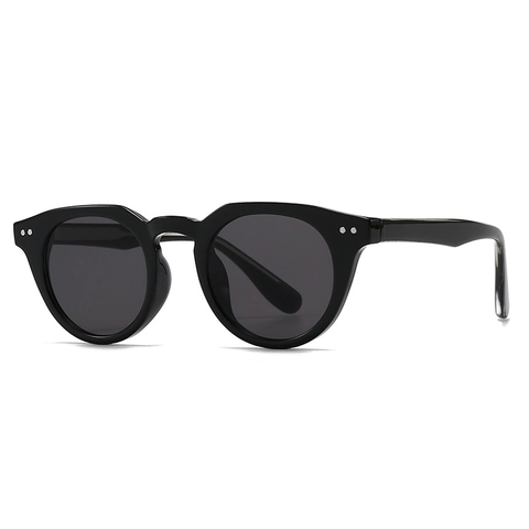 Retro Ronde Zonnebril PC Frame UV400 Bescherming Klinknagel Decor Vintage Mode Brillen Voor Mannen Vrouwen