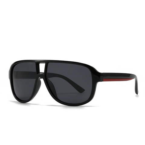 Fashion Square Polarized Sunglasses For Men Women UV400 Protection Double Bridge Pilot Style Eyewear For Driving Outdoor