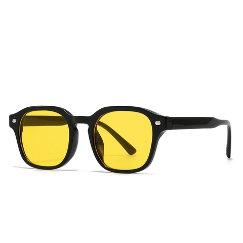 Retro Square Double Bridge Sunglasses For Men Women UV400 PC Plastic Frame Modern INS Style Streetwear Fashion Sun Glasses