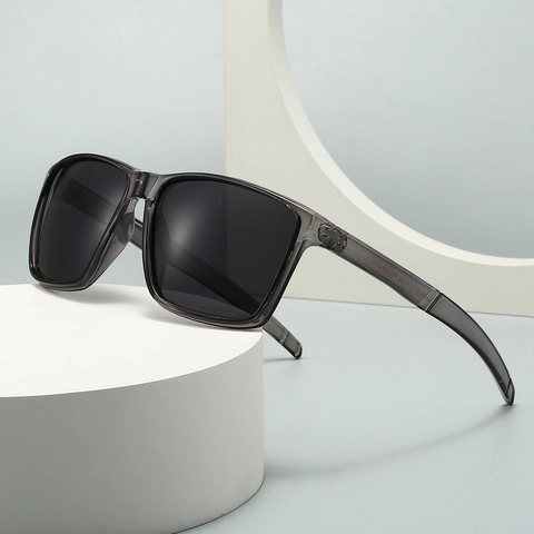 Square Polarized Sunglasses For Men Women UV400 Protection Plastic Frame PC Lens Trendy INS Style Lightweight Eyewear