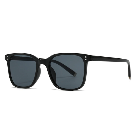 Square Sunglasses Retro Modern Double Bridge PC Frame UV400 Protection INS Style Rivet Decor For Men Women