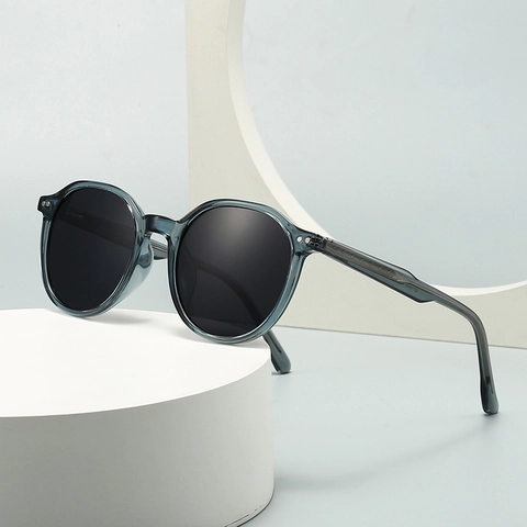 Gafas De Sol Redondas Retro Material PC Protección UV400 Gafas De Moda Vintage Con Remaches Dobles Para Hombres Mujeres