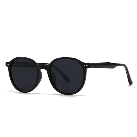 Gafas De Sol Redondas Retro Material PC Protección UV400 Gafas De Moda Vintage Con Remaches Dobles Para Hombres Mujeres