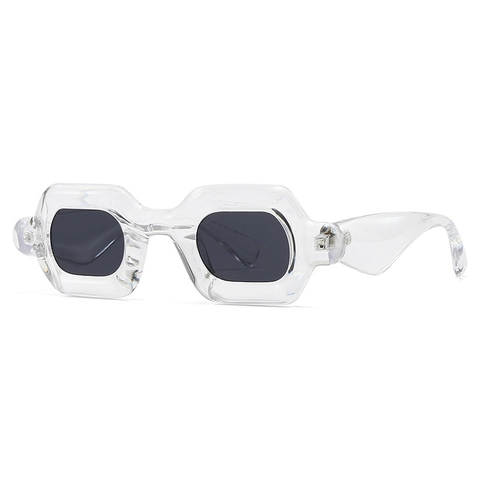Fashion Square Sunglasses For Women And Men UV400 Protection Retro Thick Plastic Frame Geometric Candy Color Eyewear