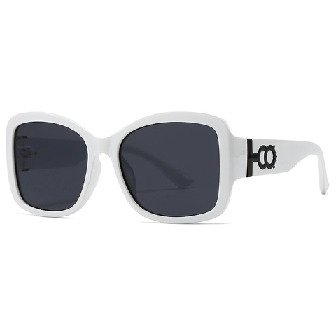 Oversized Square Sunglasses PC Frame UV400 Protection Metal Decoration Vintage Modern Fashion For Women