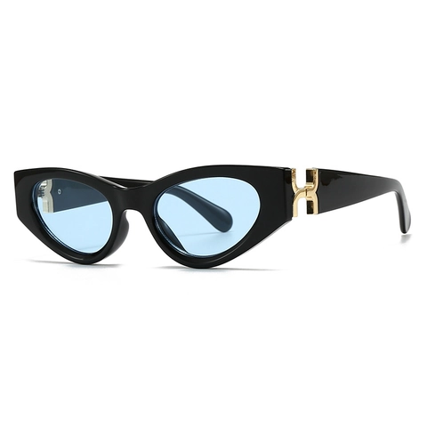 Square Cat Eye Sunglasses Vintage Fashion Plastic Frame UV400 Protection Metal Hinge Luxury Street Style Women Men