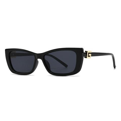 Retro Square Sunglasses Fashion Cat Eye Style UV400 Protection Plastic Metal Frame Luxury Bold Shades For Women