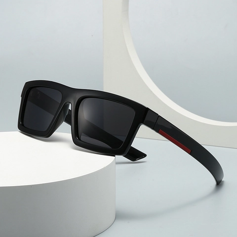 Square Polarized Sunglasses For Men Women UV400 Protection Plastic Frame PC Lens Modern Trendy Sporty Eyewear For Driving