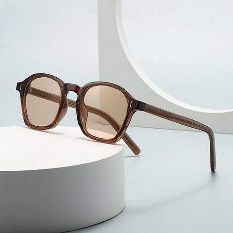 Lunettes de Soleil Carrées Rétro Vintage Pour Femmes Hommes Mode Protection UV400 Lentille en Plastique PC Trendy Street Style