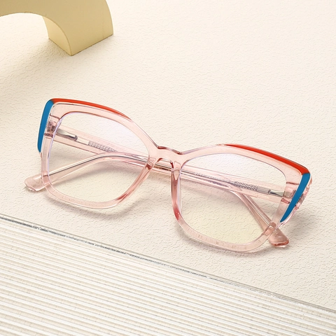 Occhiali Anti Luce Blu Occhio Di Gatto Retro Montatura PC Moda Lenti Trasparenti Per Donne Uomini
