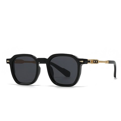 Vintage UV400 Protection Retro Square Sunglasses With PC Lens And Plastic Metal Frame Fashion Eyewear