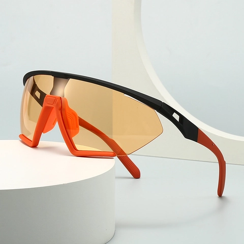 Oversized One-Piece Wrap Around Sports Sunglasses UV400 Protection PC Frame Shield Glasses For Cycling Outdoor Men Women Eyewear