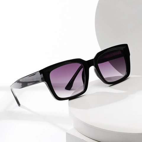 Gafas De Sol Cuadradas Retro Montura Plástico Metal Lentes Degradadas Protección UV Moda Para Hombre Mujer