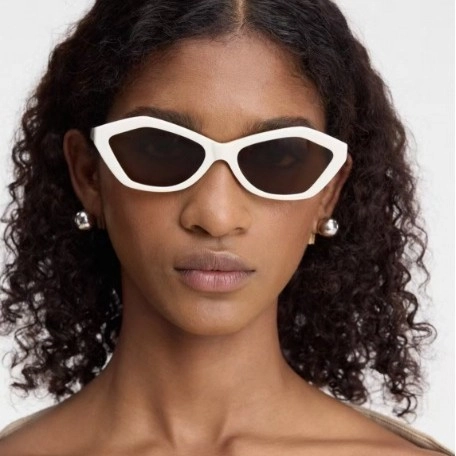 Lunettes De Soleil Oeil De Chat Géométriques Rétro Monture PC Protection UV400 Lunettes Modernes Pour Femmes Et Hommes
