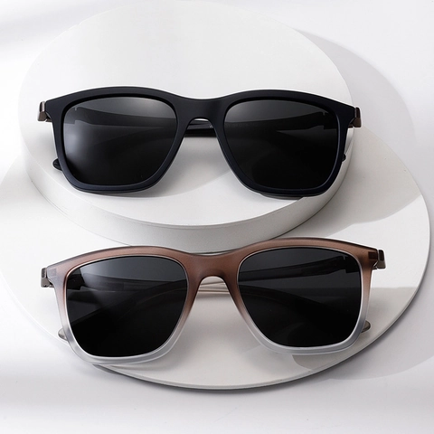 Square Fashion Sunglasses Retro UV400 Protection Plastic Metal Frame Streetwear Ins Style Shades For Men Women