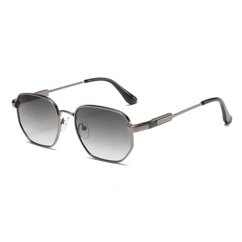 Retro Zeshoekige Metalen Frame Zonnebril UV400 PC Lens Moderne Street Style Mode Brillen Voor Mannen En Vrouwen