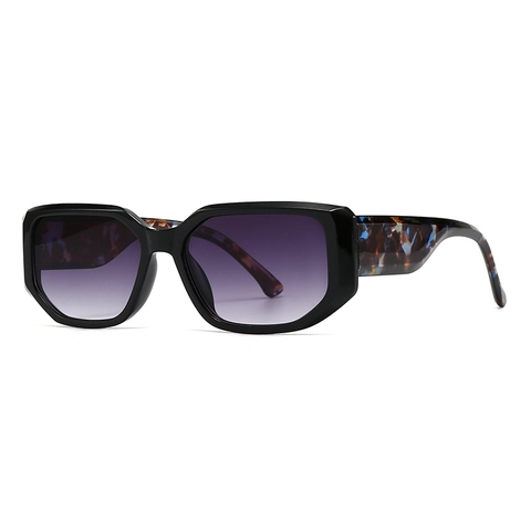 Retro Quadrat Sonnenbrille Damen Flat Top UV400 PC Linse Breite Bügel Klassische Outdoor Reisen Damen Mode Accessoire
