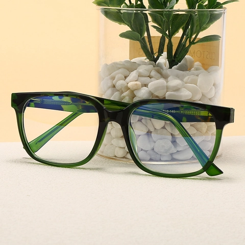 Occhiali Anti Luce Blu Quadrati Retro Moda Tartarugati Leopardo Montura PC Leggeri Per Donne