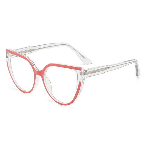 Occhiali Anti Luce Blu Occhio Di Gatto Oversize Retro Montatura Plastica Nucleo Metallico Moda Ottica Per Donne Elegante