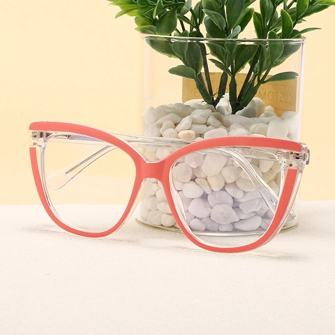 Occhiali Da Gatto Anti Luce Blu Donna Moda Retrò Montatura In PC Con Aste Con Nucleo In Metallo 5748