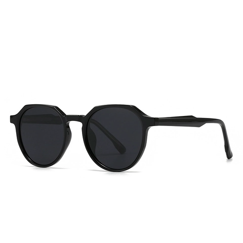 Polarized Round Frame Sunglasses For Men Women UV400 Protection PC Frame Geometric Retro Fashion Eyewear For Driving Outdoor Casual