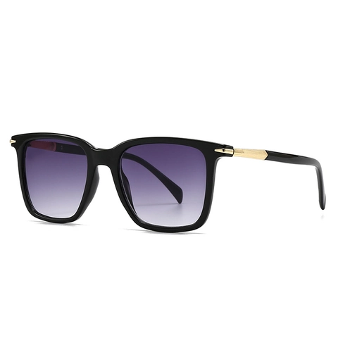 Square Fashion Sunglasses UV400 Protection Retro Gradient Lens PC Frame Metal Hinge Eyewear For Men Women