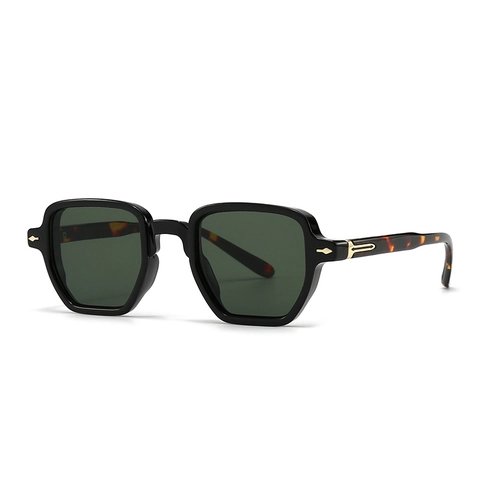 Retro Square Sunglasses UV400 Protection Plastic Frame With Metal Arrow Decor Fashion Street Style Eyewear For Men Women