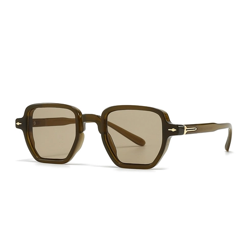 Retro Square Sunglasses UV400 Protection Plastic Frame With Metal Arrow Decor Fashion Street Style Eyewear For Men Women