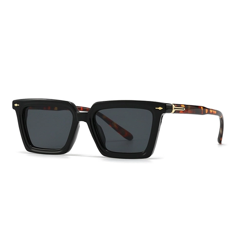 Retro Square Sunglasses Women Men PC Frame UV400 Gradient Lens INS Street Style Eyewear Large Frame With Metal Hinge