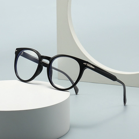 Vintage Round Anti Blue Light Glasses UV400 Sunglasses Men Women Fashion PC Frame Plastic Lens Eyewear