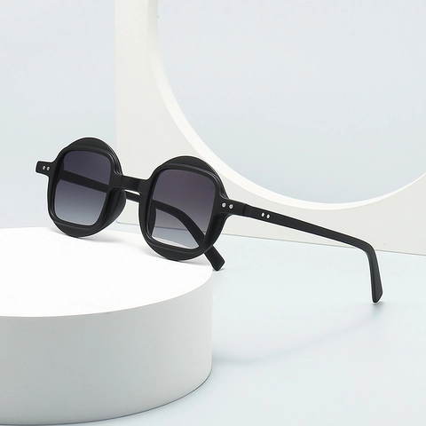 Retro Round Frame Sunglasses Fashion TR Frame UV400 Protection Gradient PC Lens Sunglasses Street Style Casual Eyewear Women Men