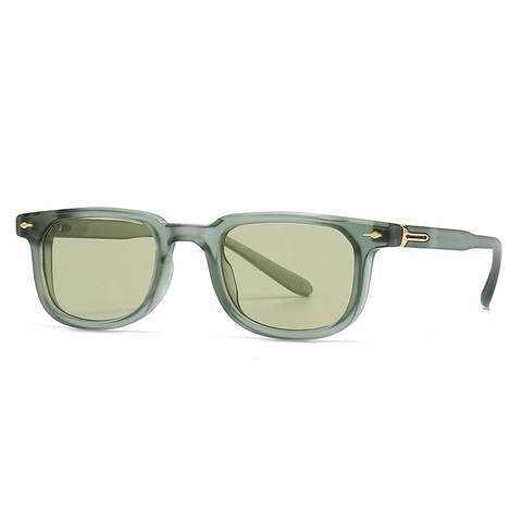 Gafas De Sol Cuadradas Retro Protección UV400 Plástico Remache De Flecha De Metal Vintage Trendy Para Mujer Hombre